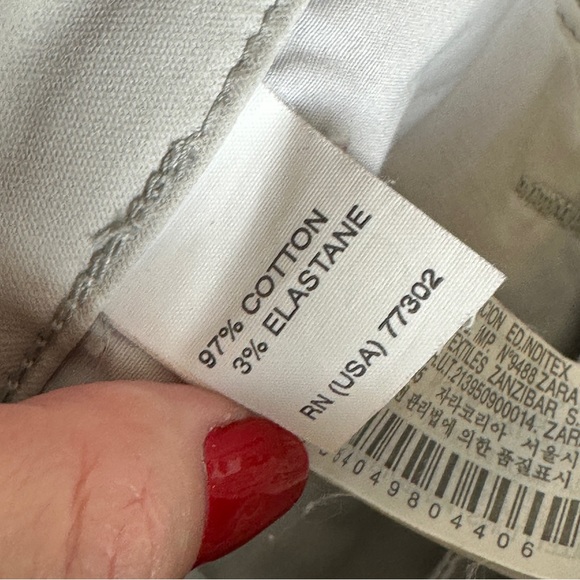 Zara Woman Pale Pink Ankle Gold Zip Jeans Skinny Sz 8 - Picture 9 of 16